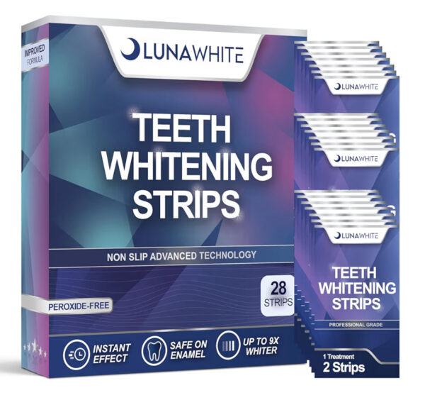 LUNAWHITE Professional Teeth Whitening Strips 28 Strips 14 Treatments